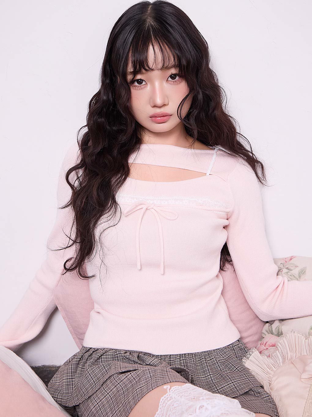 BUBBLES】レースリボンニットトップス | sparkling mall online store