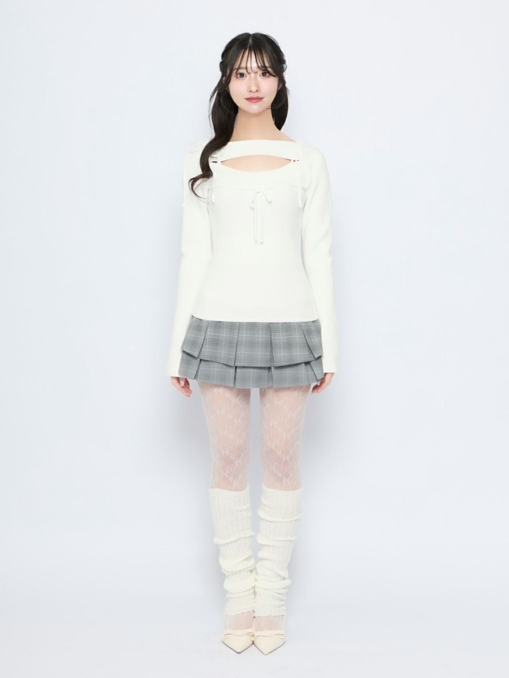 BUBBLES】レースリボンニットトップス | sparkling mall online store