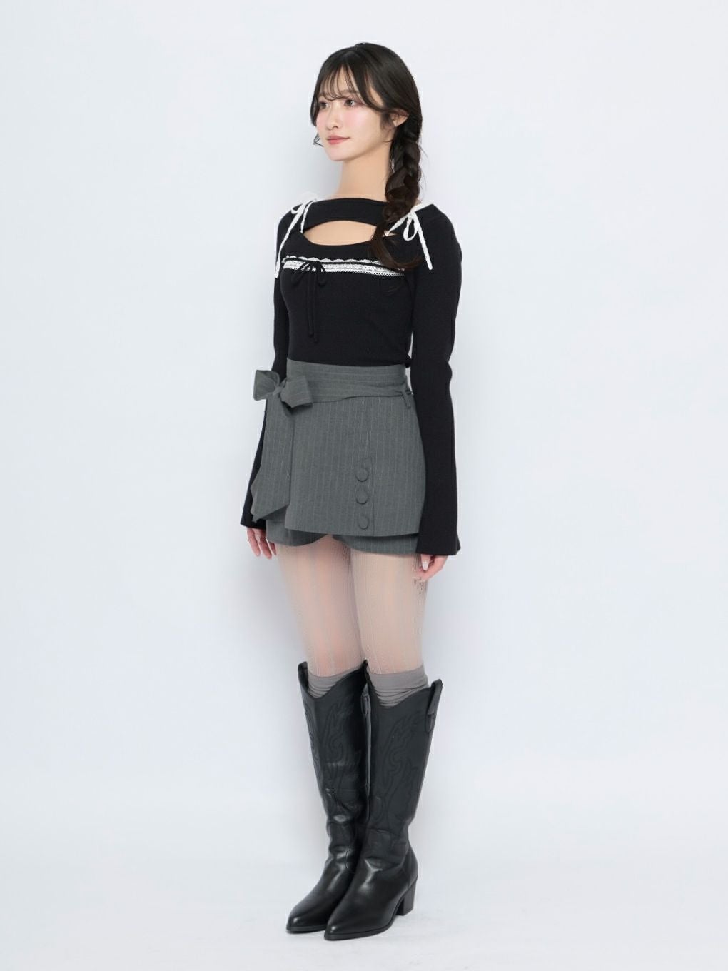 BUBBLES】レースリボンニットトップス | sparkling mall online store