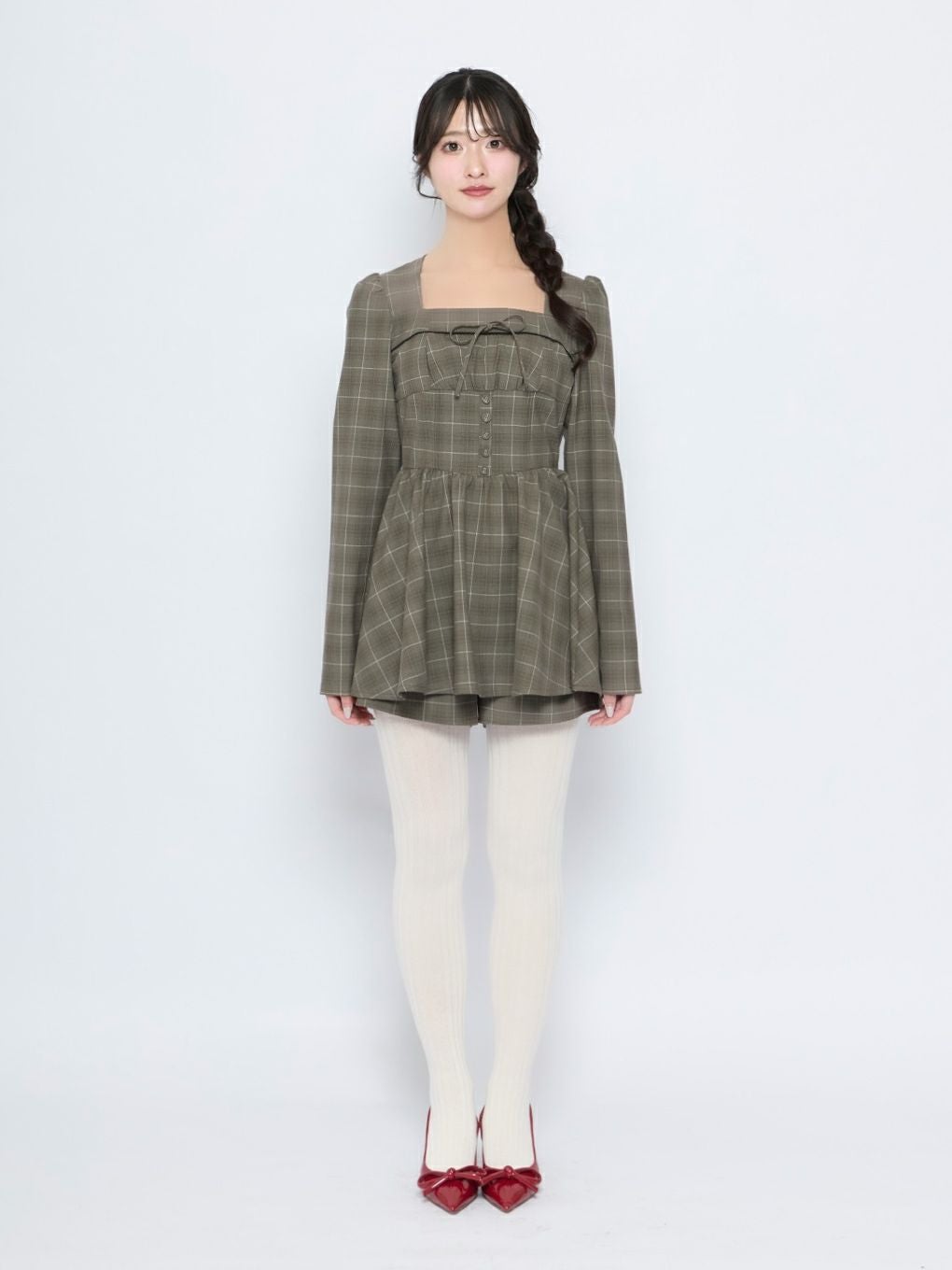 【BUBBLES】コルセットペプラムセットアップ