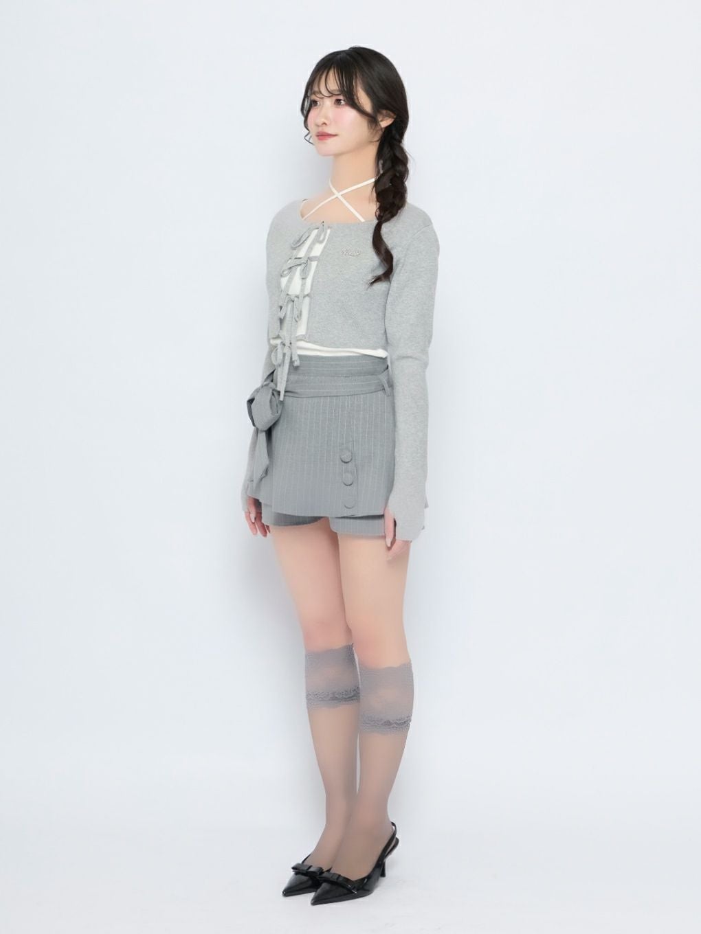 bubbles‪‪❤︎‬クロップドリボンアンサンブル セットアップ BUBBLES】クロップドリボンアンサンブル | sparkling mall online store