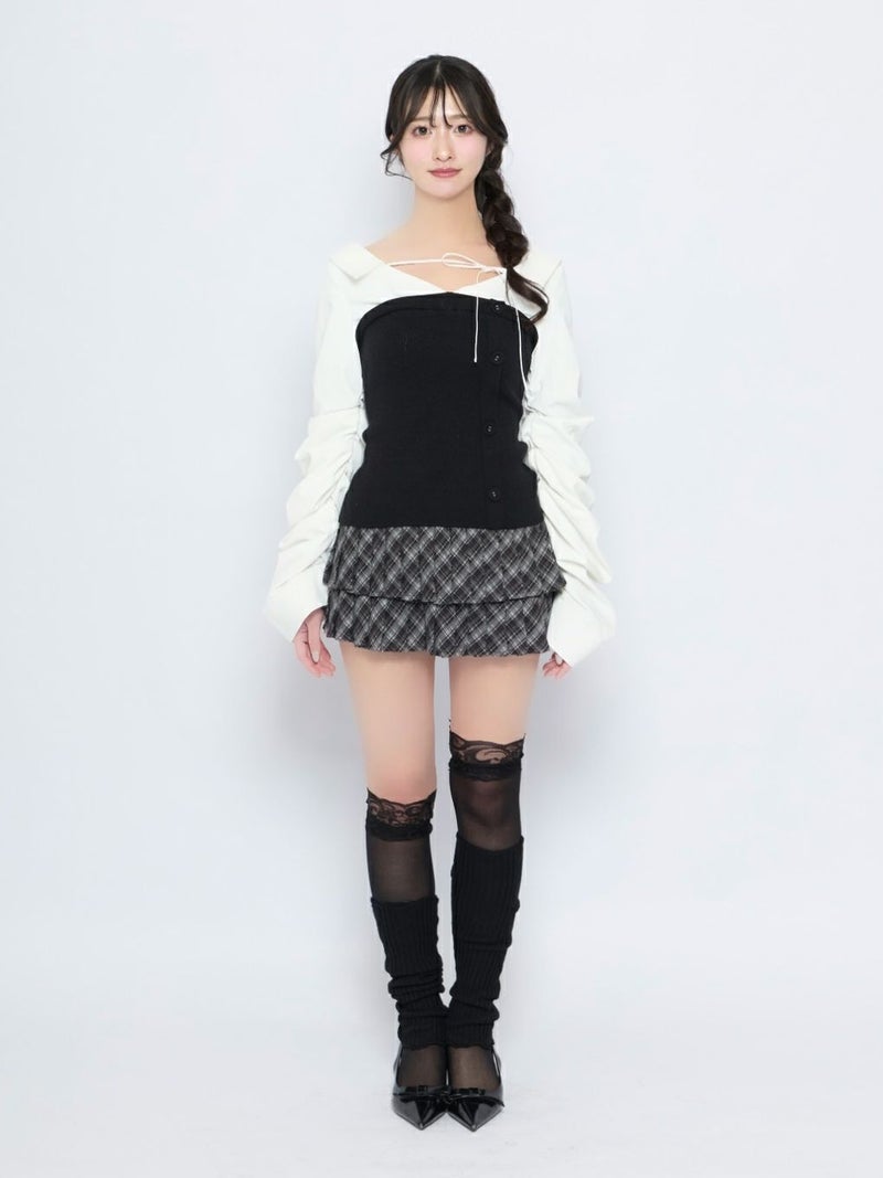 BUBBLES】ルーズシャツニットトップス | sparkling mall online store
