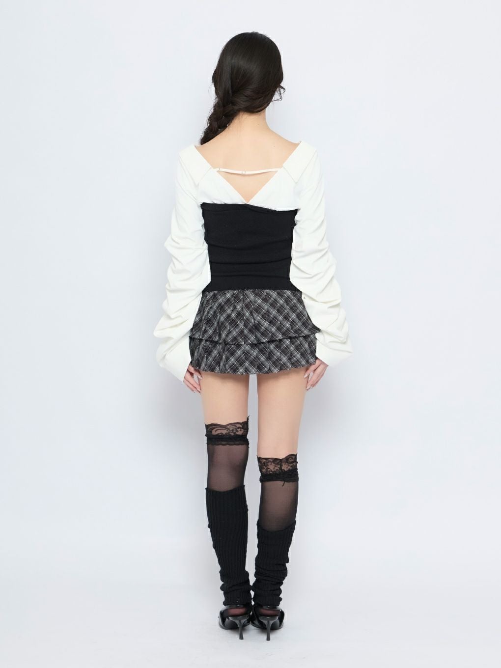 【BUBBLES】ルーズシャツニットトップス