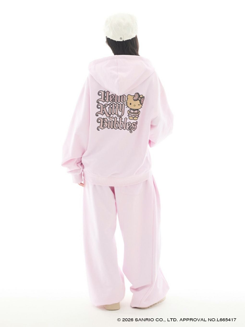 【BUBBLES】グリッターロゴルーズパーカー