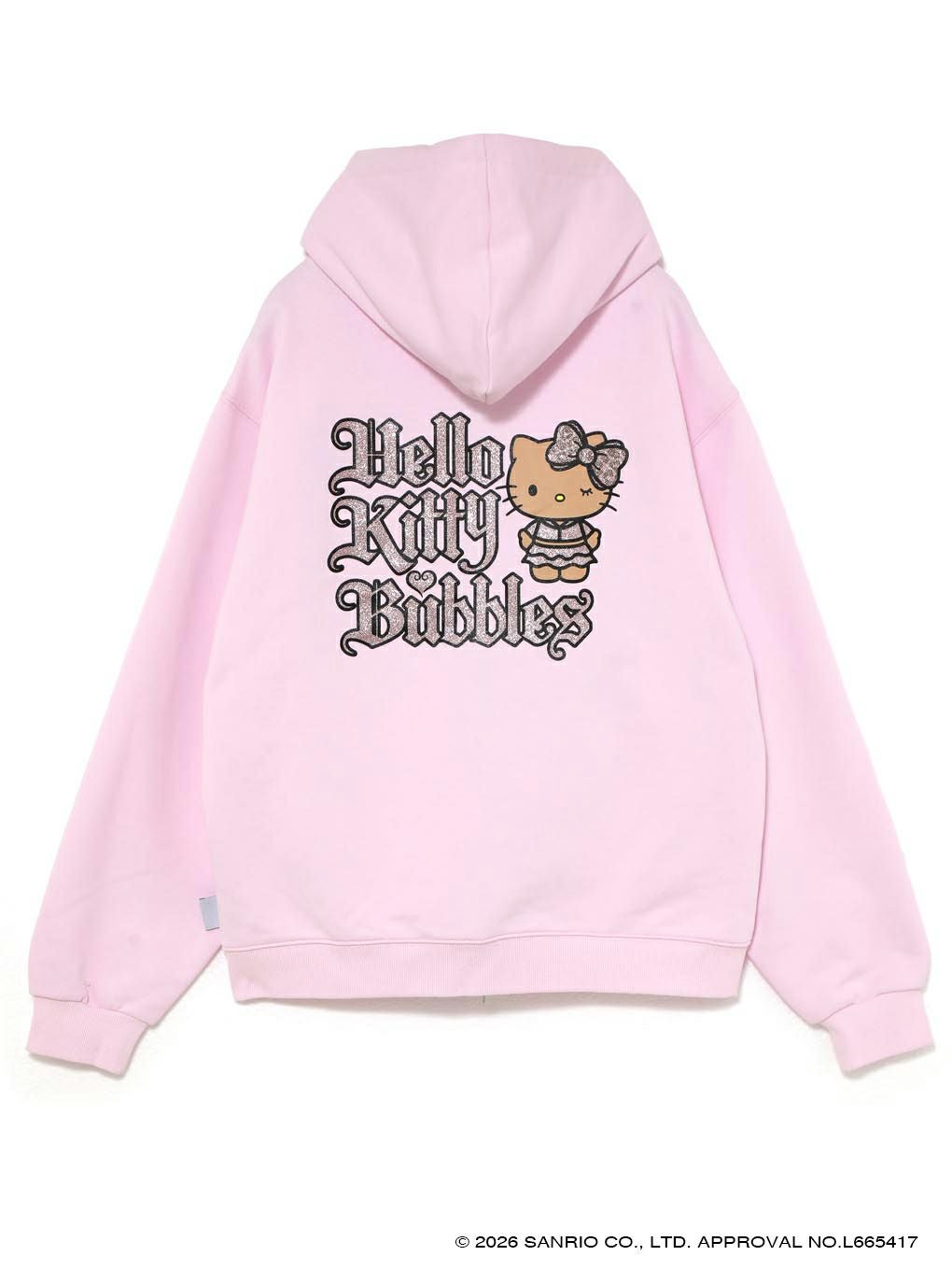 【BUBBLES】グリッターロゴルーズパーカー