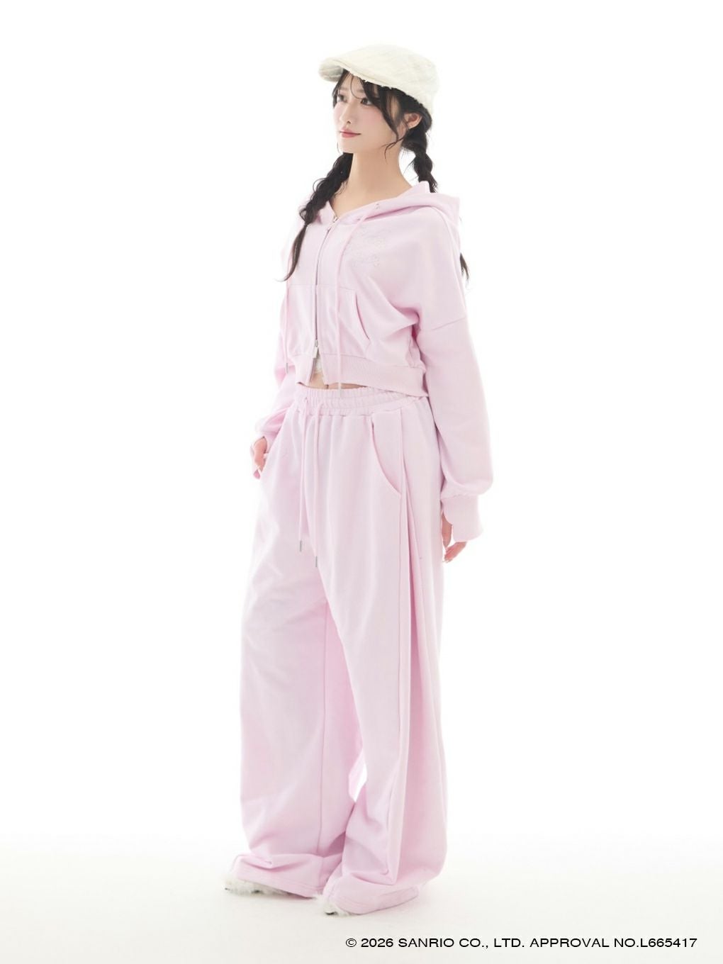 【BUBBLES】ハートビジュークロップドパーカー