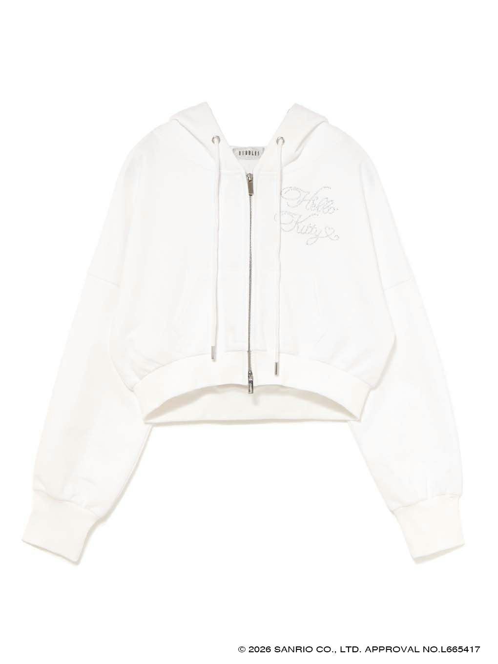 【BUBBLES】ハートビジュークロップドパーカー