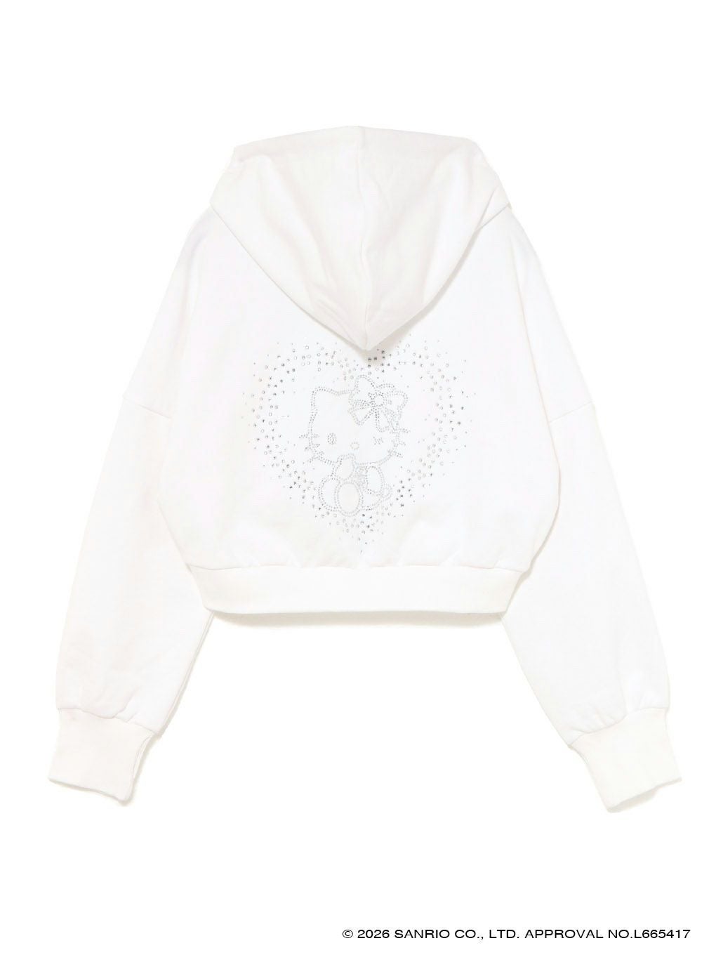 【BUBBLES】ハートビジュークロップドパーカー