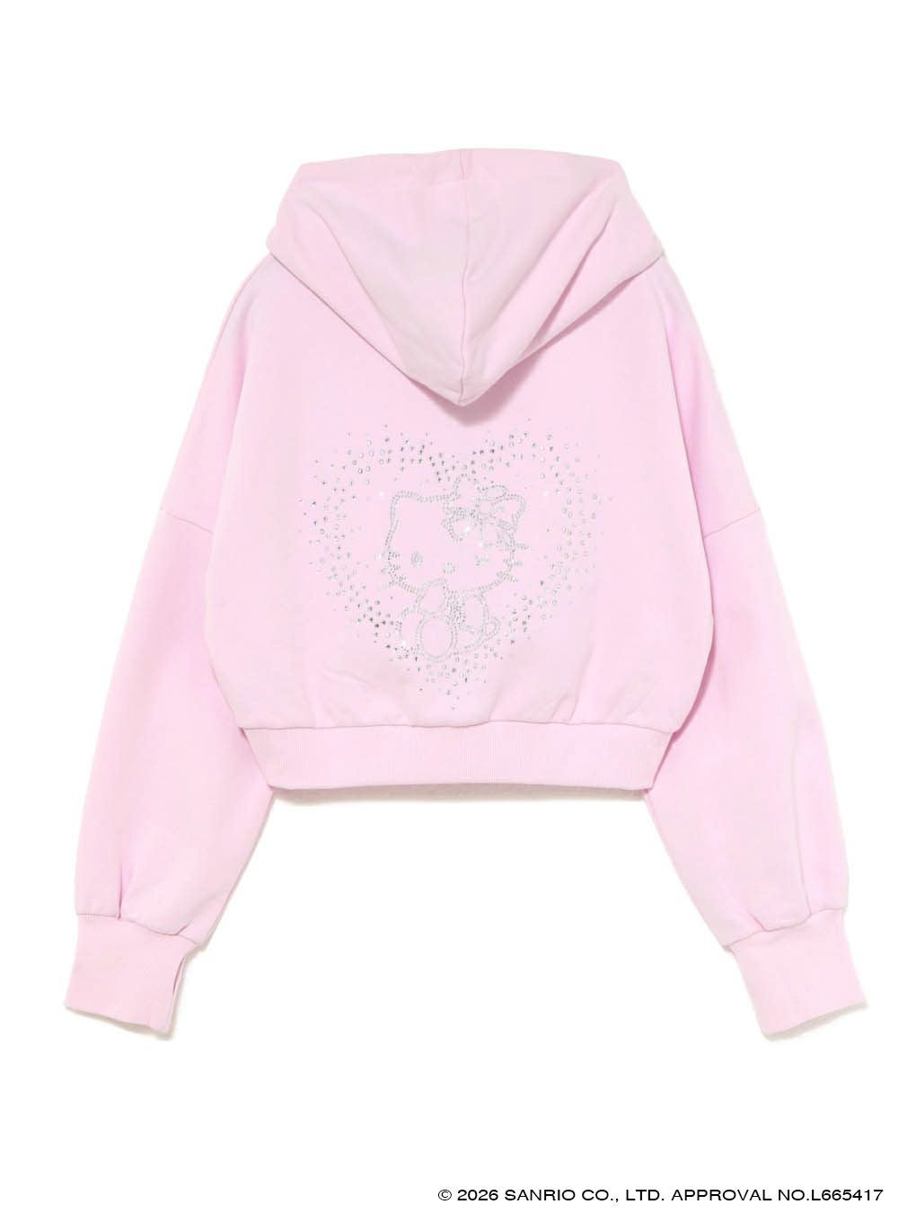 【BUBBLES】ハートビジュークロップドパーカー