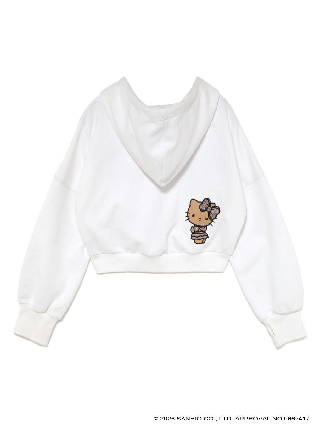 【BUBBLES】グリッターロゴクロップドパーカー