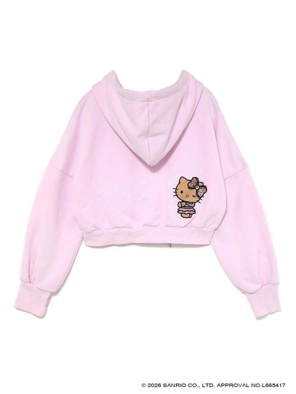 【BUBBLES】グリッターロゴクロップドパーカー