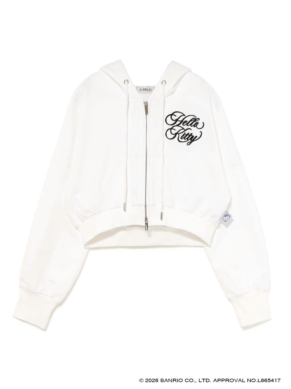 【BUBBLES】エンブロイダリークロップドパーカー