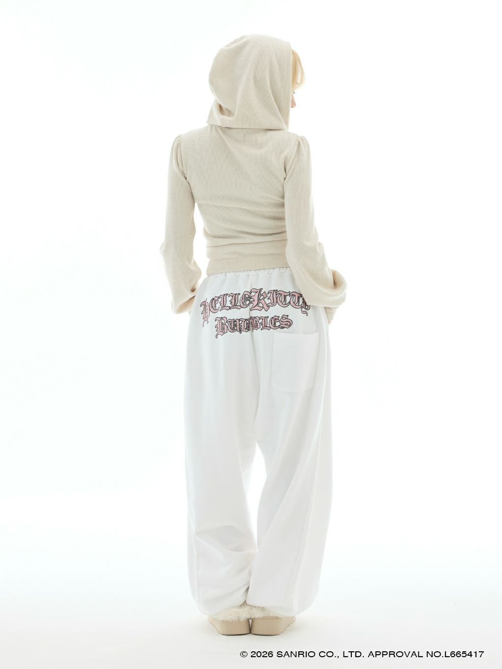 【BUBBLES】グリッターロゴスウェットパンツ