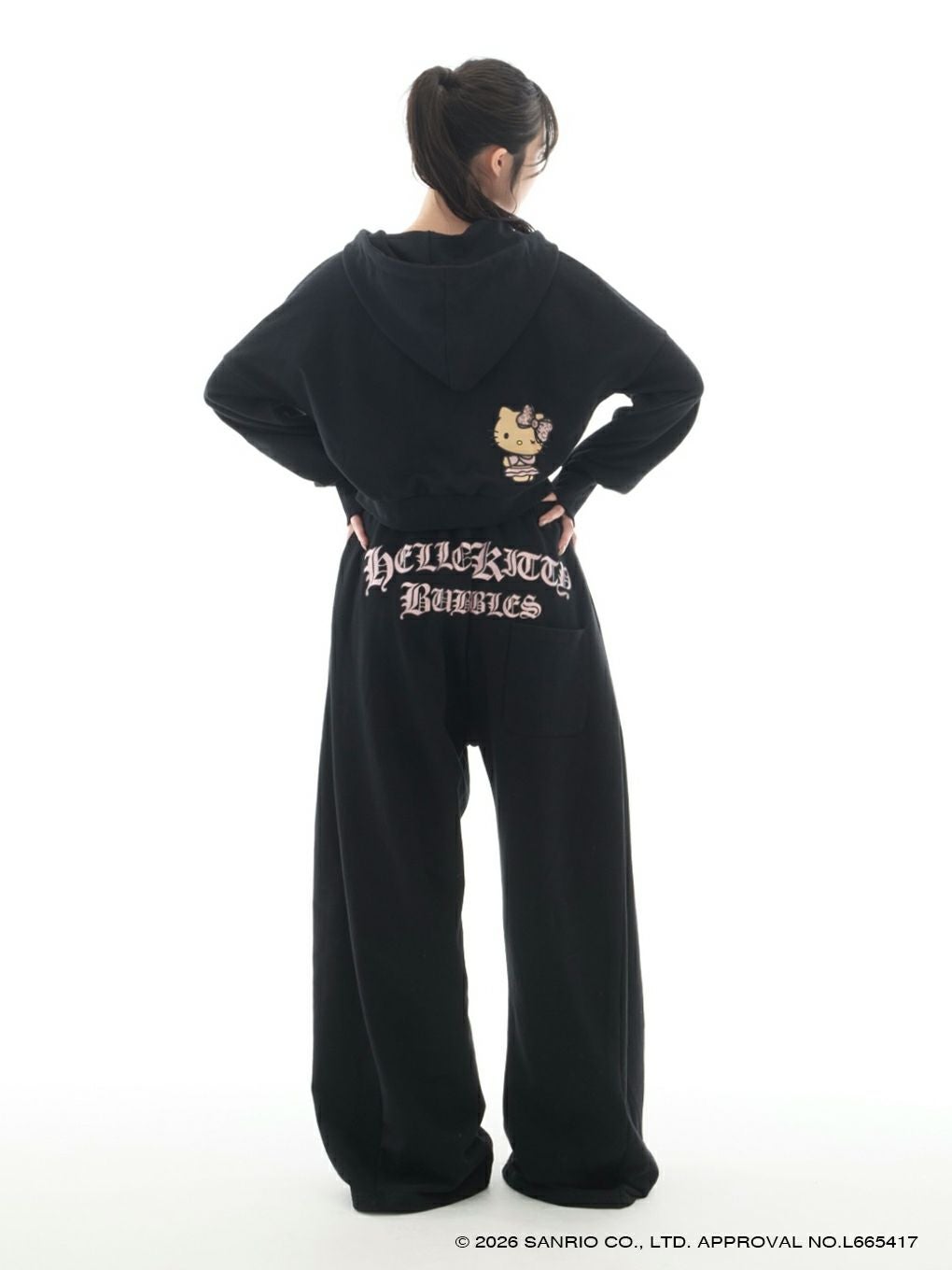 【BUBBLES】グリッターロゴスウェットパンツ