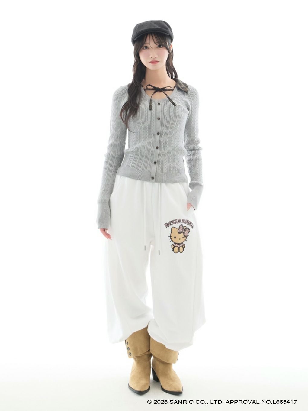 【BUBBLES】グリッターロゴスウェットパンツ