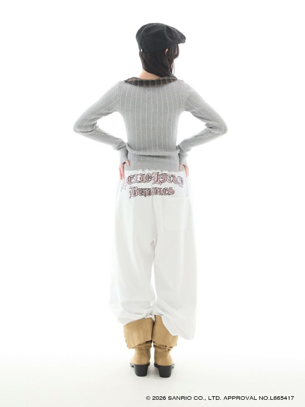 【BUBBLES】グリッターロゴスウェットパンツ