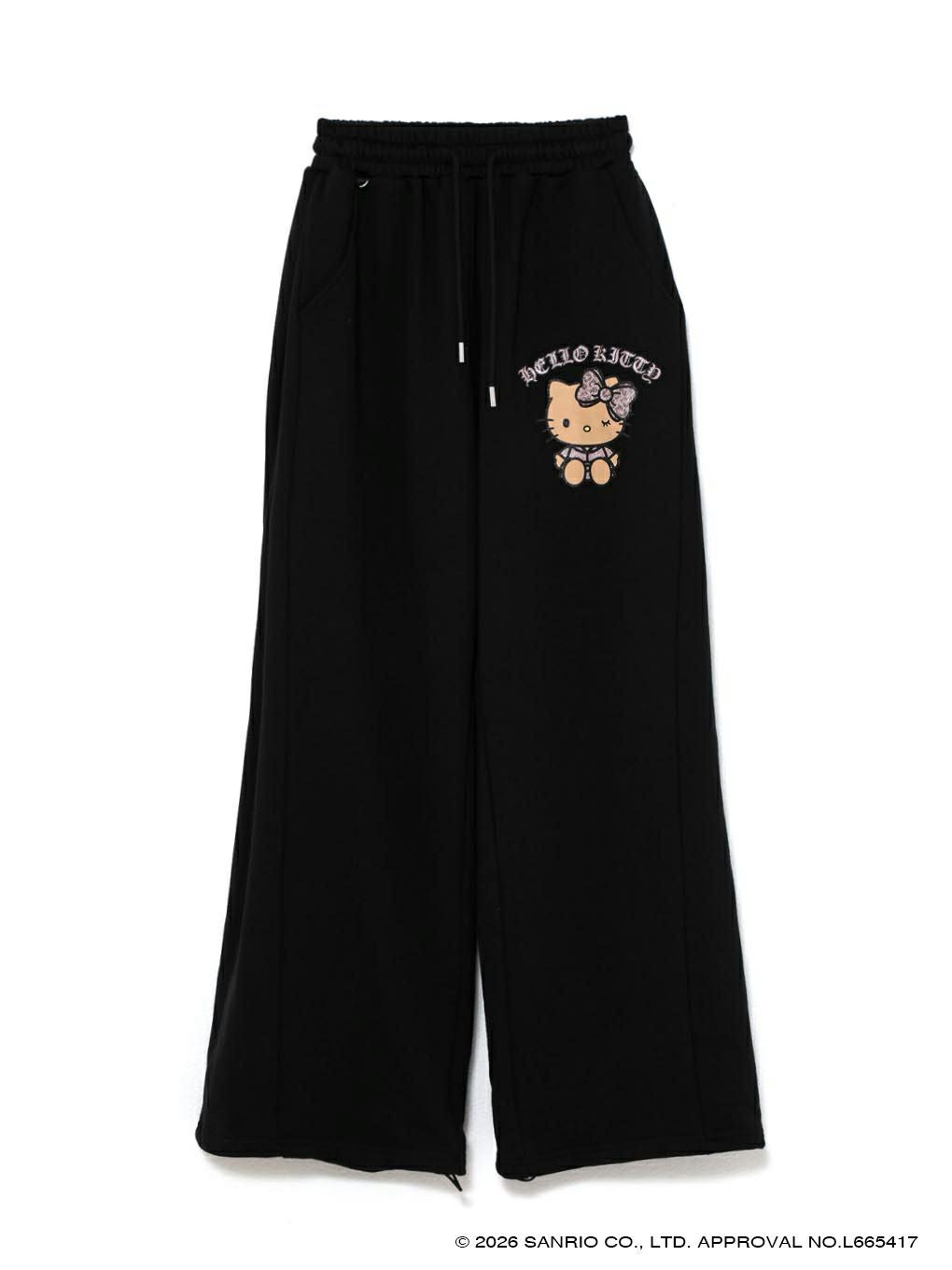 BUBBLES グリッターロゴスウェットパンツ　キティー HELLO KITTY 90 Logo Sweat Pants – YZ
