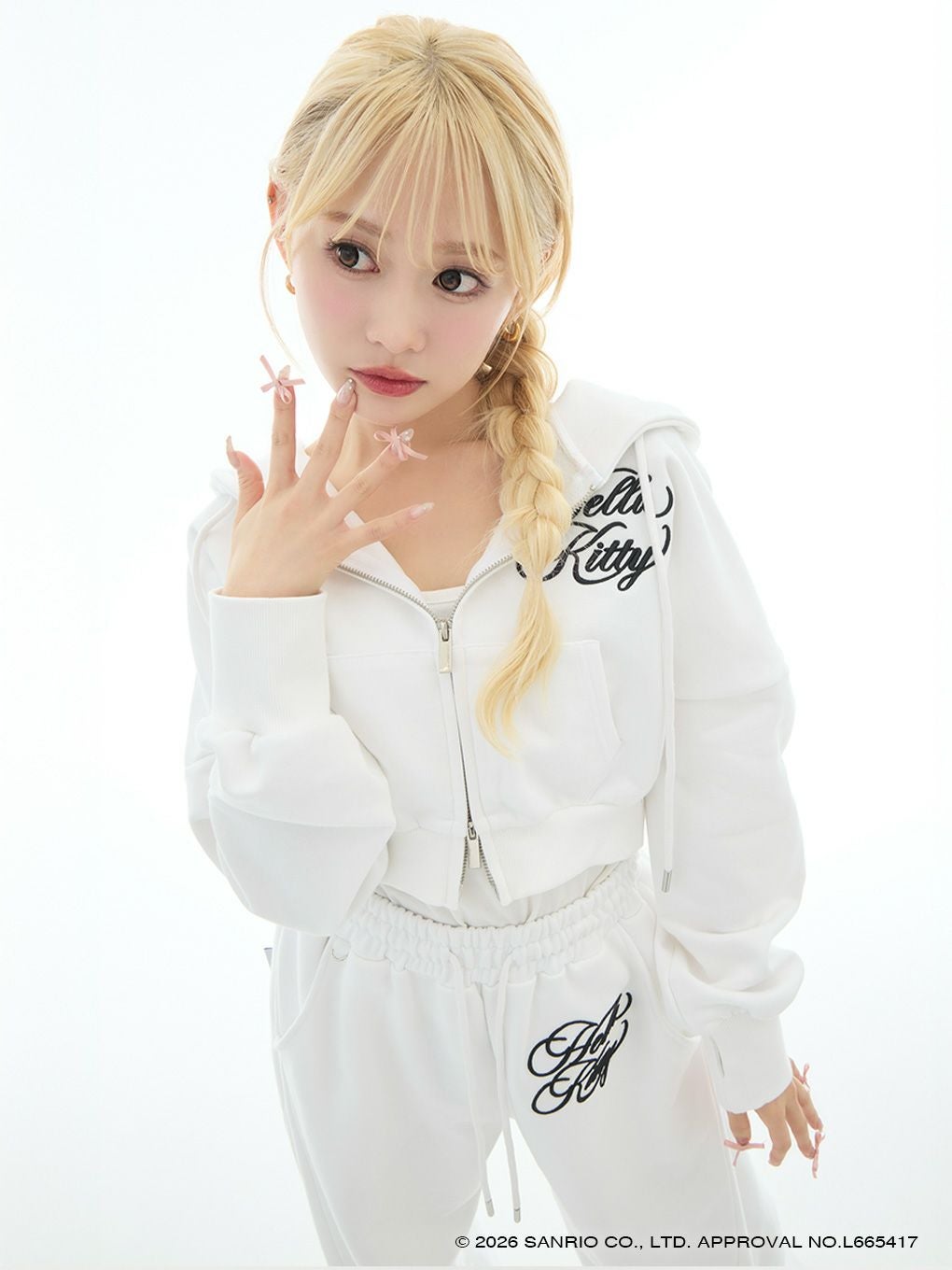 【BUBBLES】エンブロイダリースウェットパンツ