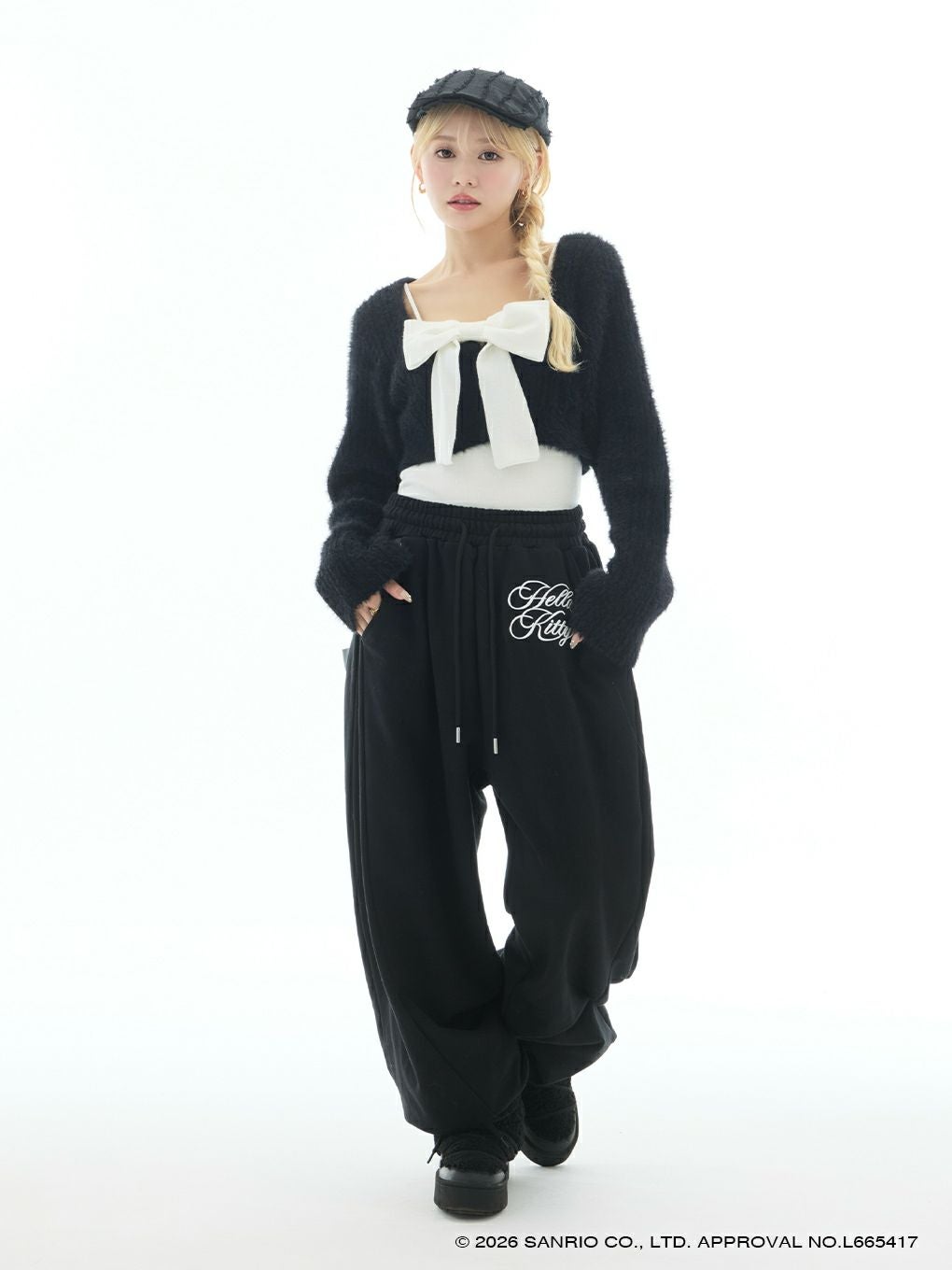 【BUBBLES】エンブロイダリースウェットパンツ