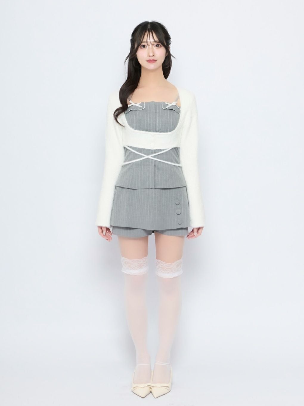 【BUBBLES】リボンポケットアンサンブル