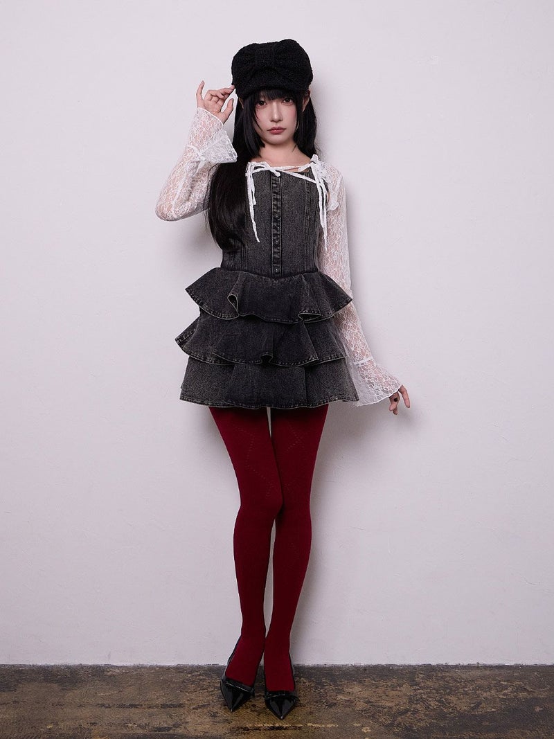 BUBBLES】デニムティアードワンピース | sparkling mall online store