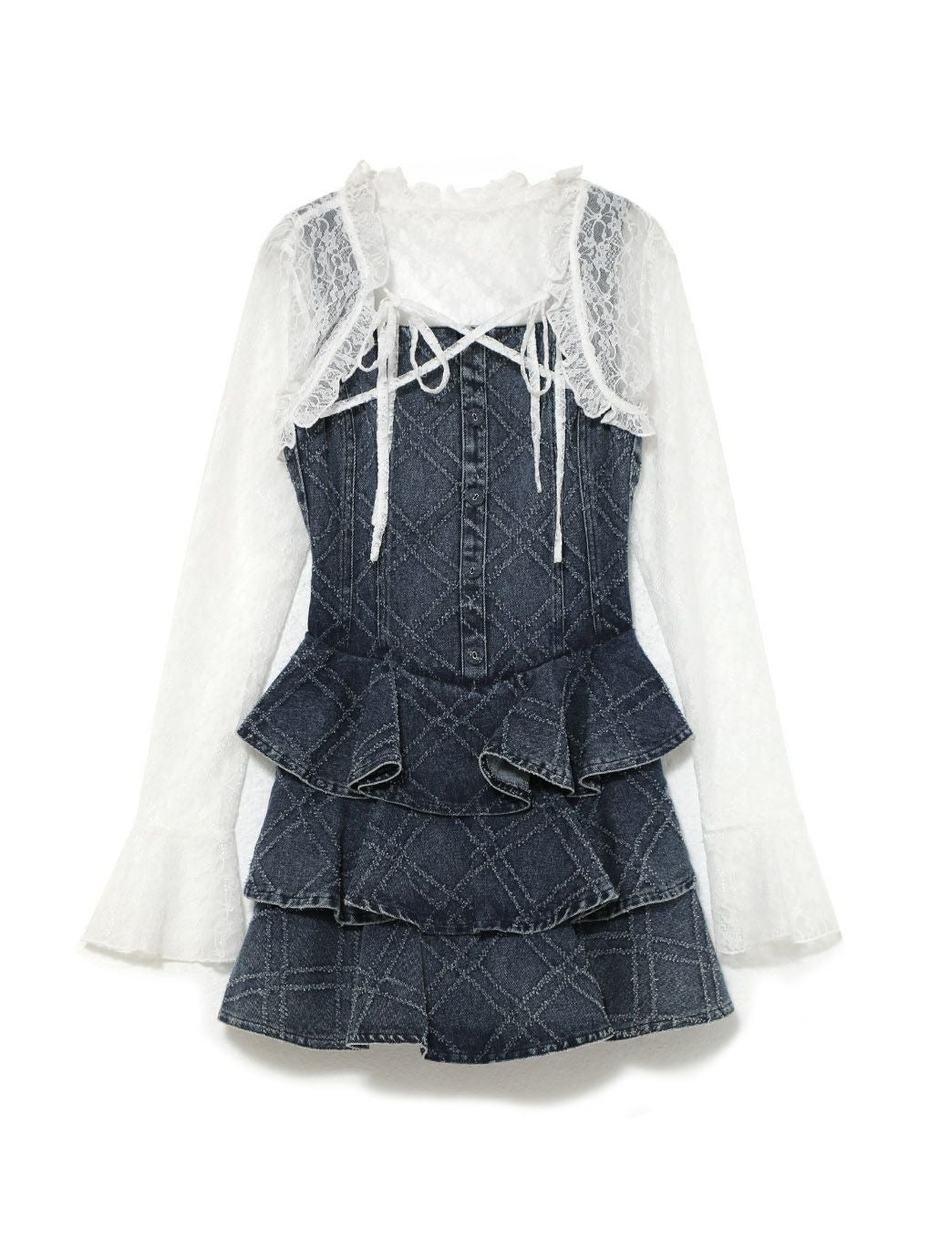 BUBBLES】デニムティアードワンピース | sparkling mall online store