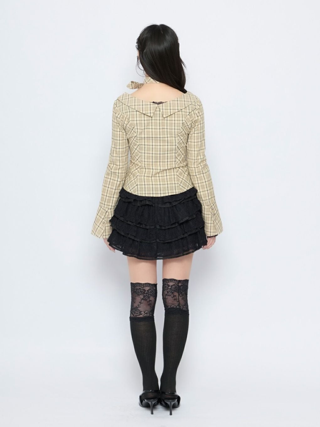 【BUBBLES】オフショルリボンタイブラウス