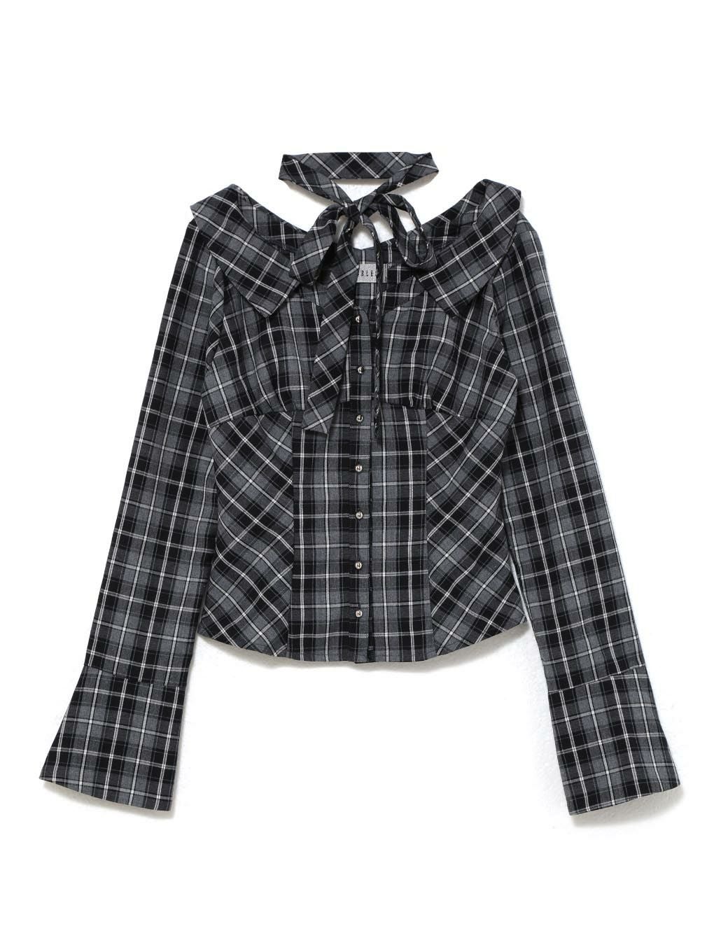 【BUBBLES】オフショルリボンタイブラウス