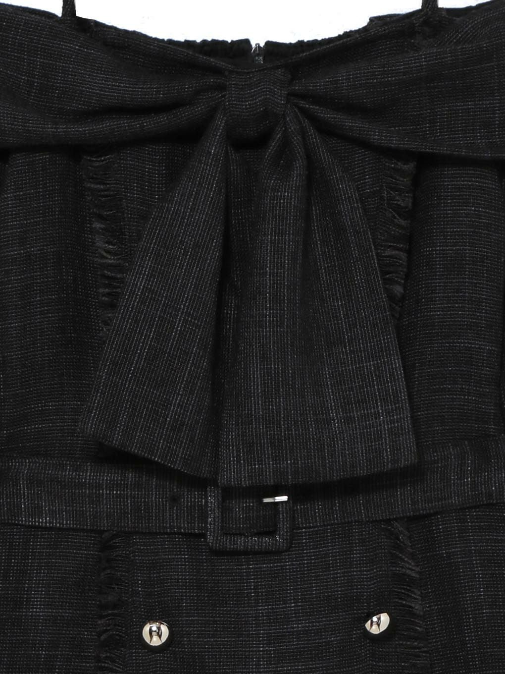 【BUBBLES】オフショルツイードワンピース