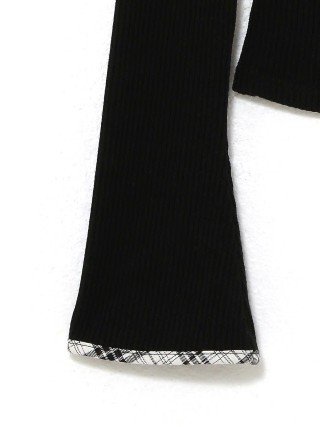 【BUBBLES】ポイントチェックリブトップス