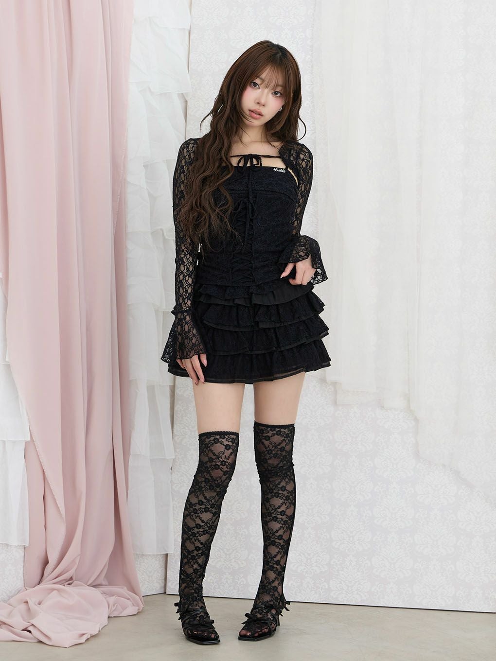 【BUBBLES】フリルレースミニスカパン