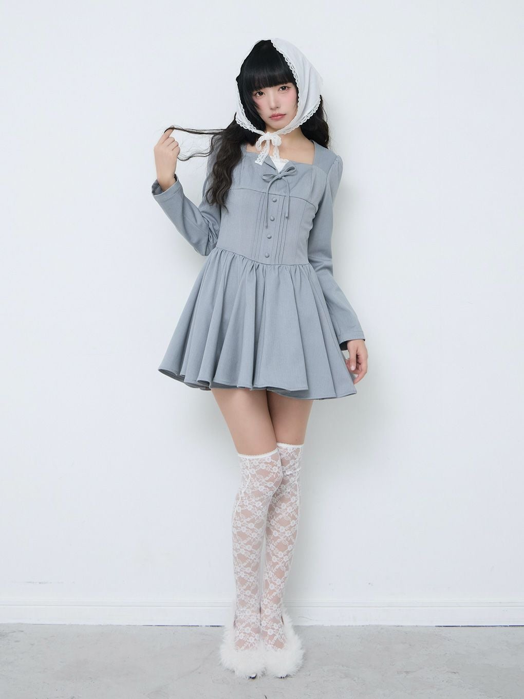 【BUBBLES】レースレイヤードワンピース