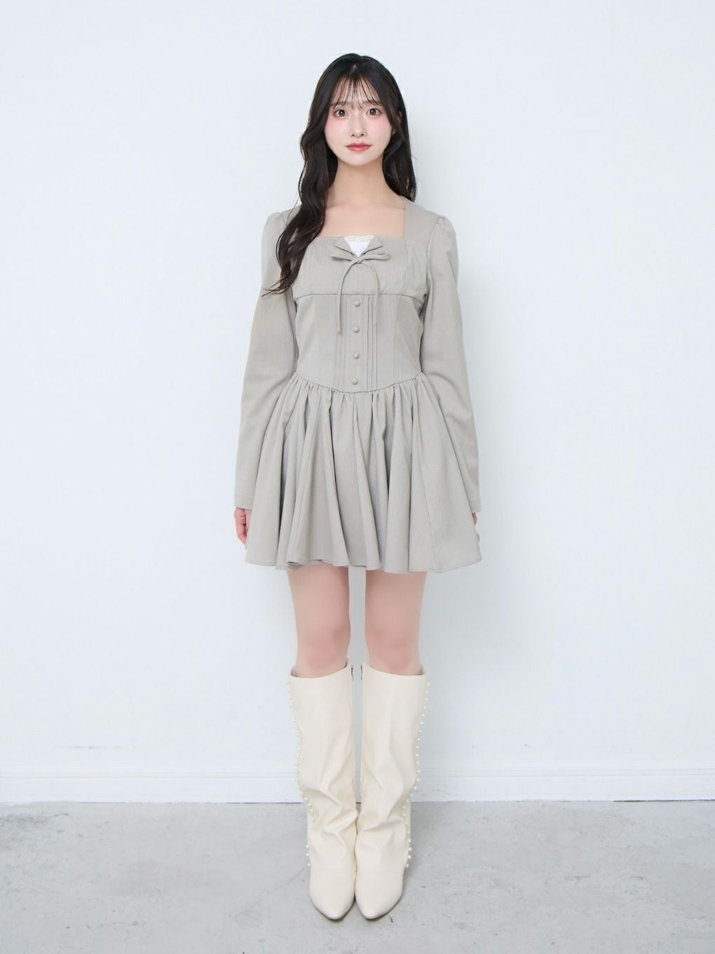 【BUBBLES】レースレイヤードワンピース