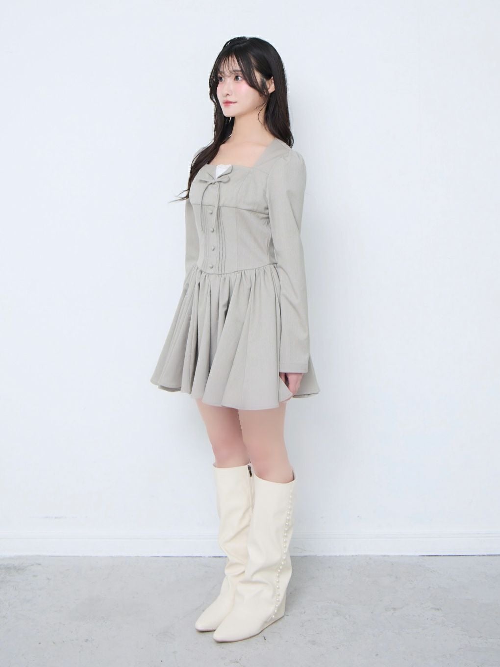 【BUBBLES】レースレイヤードワンピース