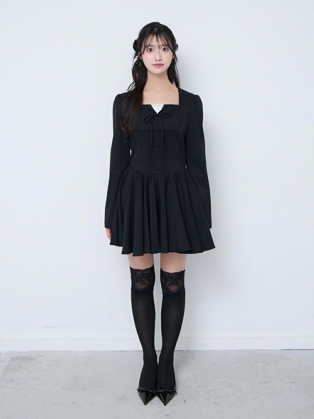 【BUBBLES】レースレイヤードワンピース