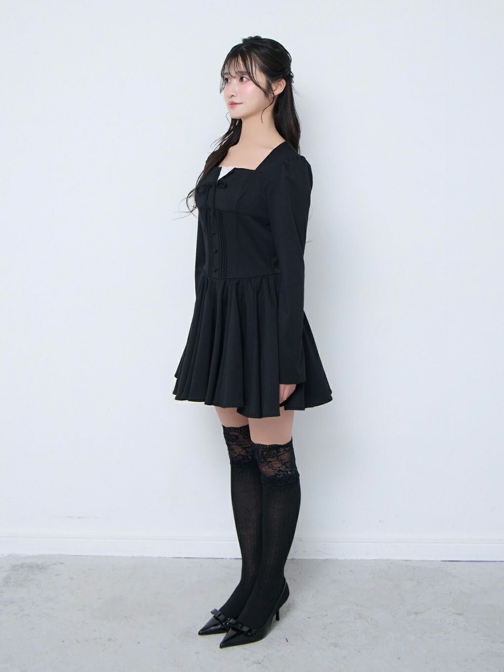 【BUBBLES】レースレイヤードワンピース