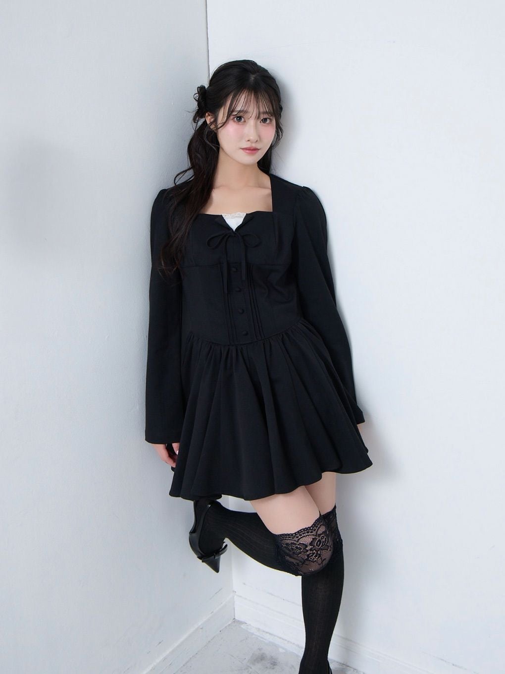 【BUBBLES】レースレイヤードワンピース
