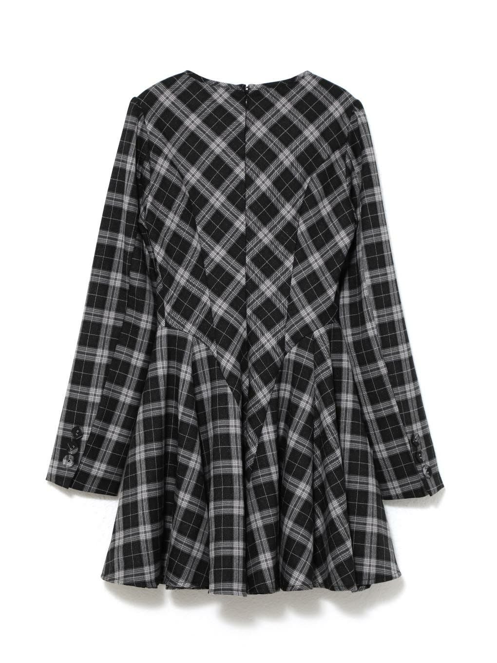  【BUBBLES】オープンネックフレアワンピース