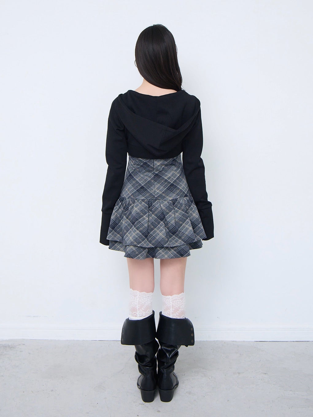 BUBBLES】チェックパーカーワンピース | sparkling mall online store