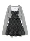【BUBBLES】チェックパーカーワンピース