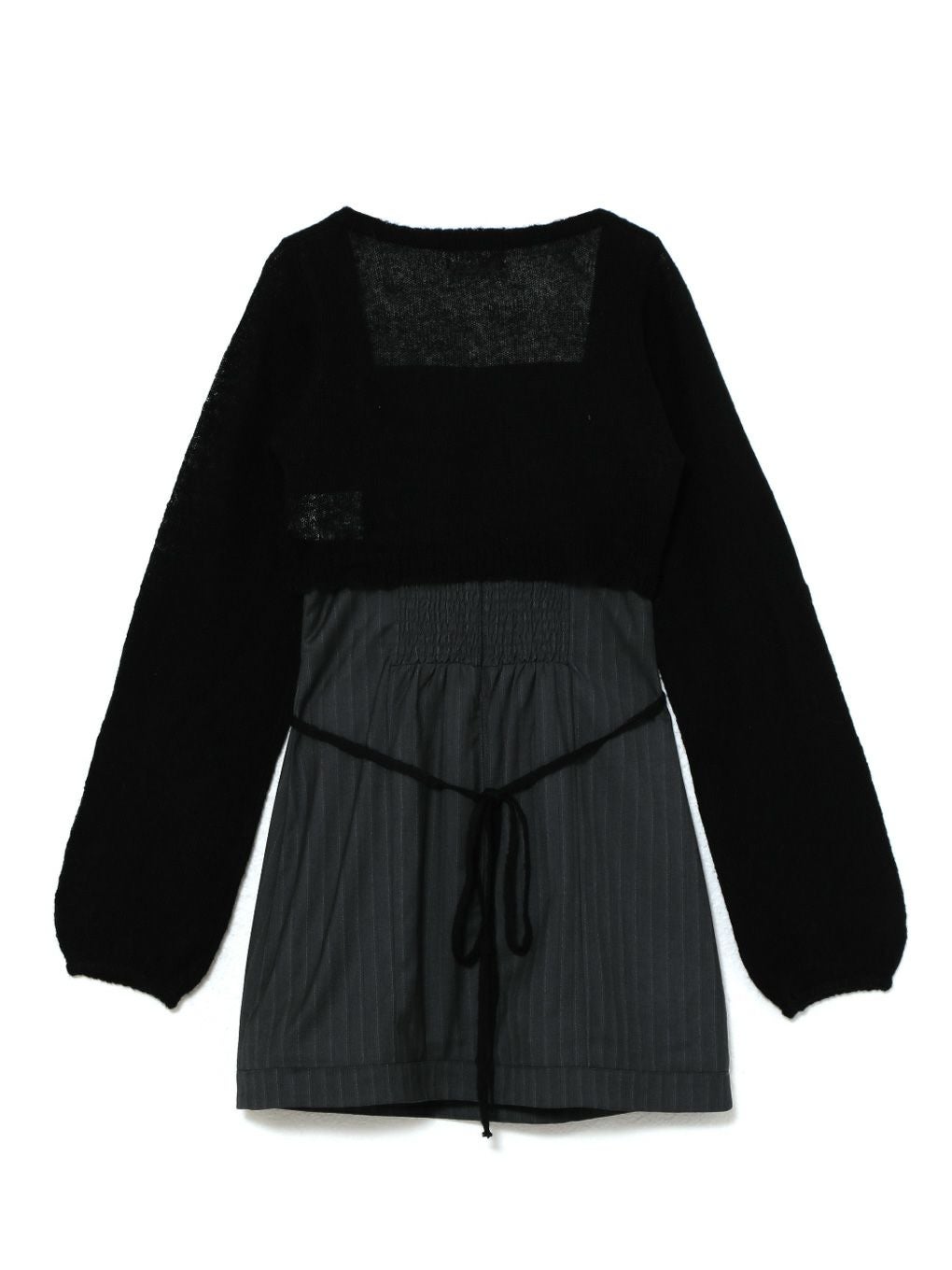 【BUBBLES】リボンタイカーデワンピース