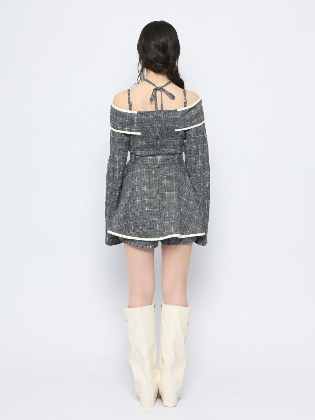 【BUBBLES】リボンオフショルセットアップ