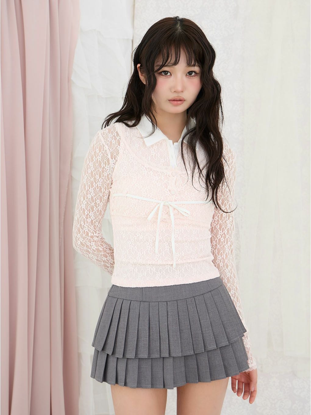 【BUBBLES】レーススクールトップス