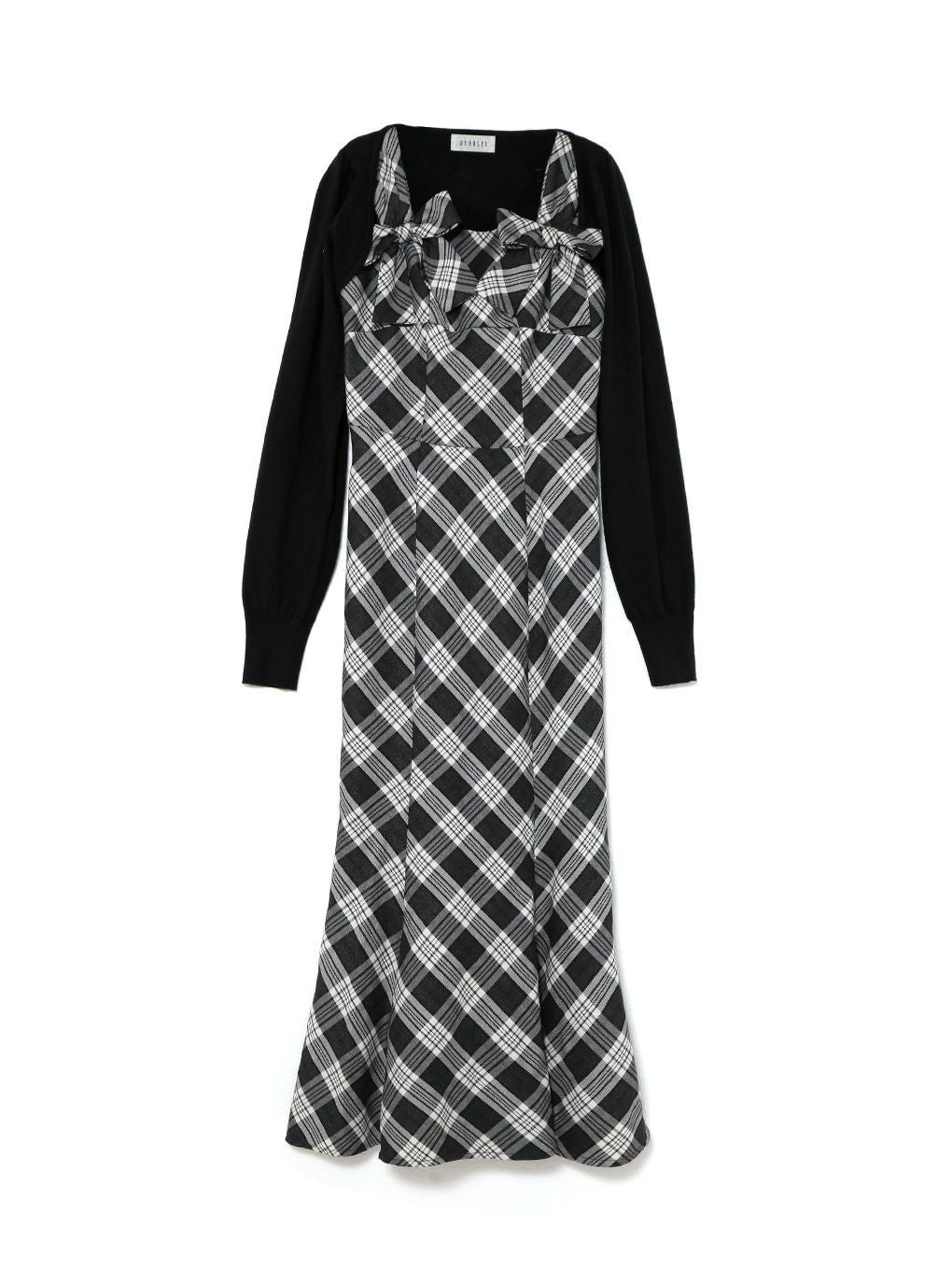 【BUBBLES】ダブルリボンロングワンピース