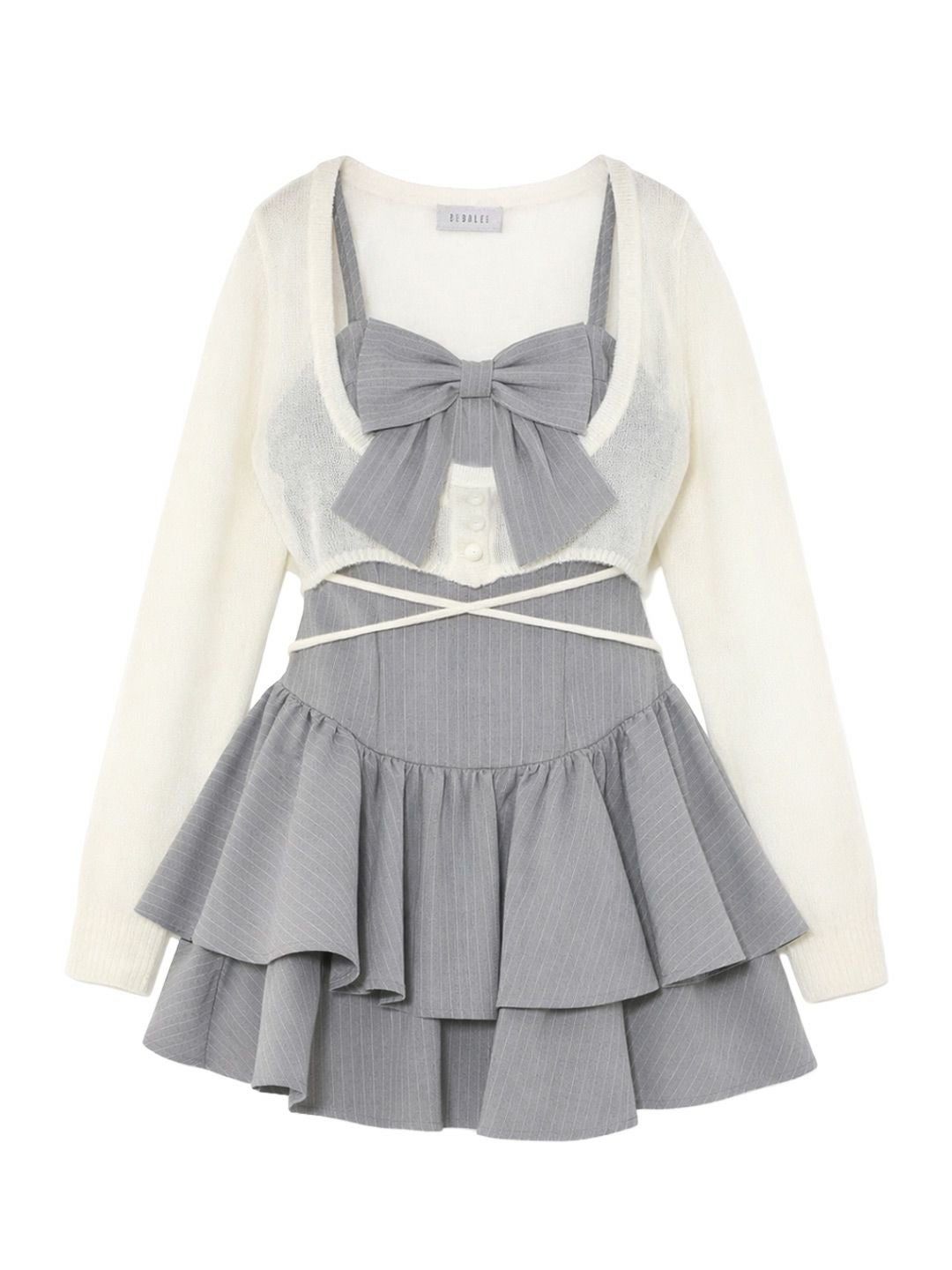 【BUBBLES】リボンキャミアンサンブルワンピース