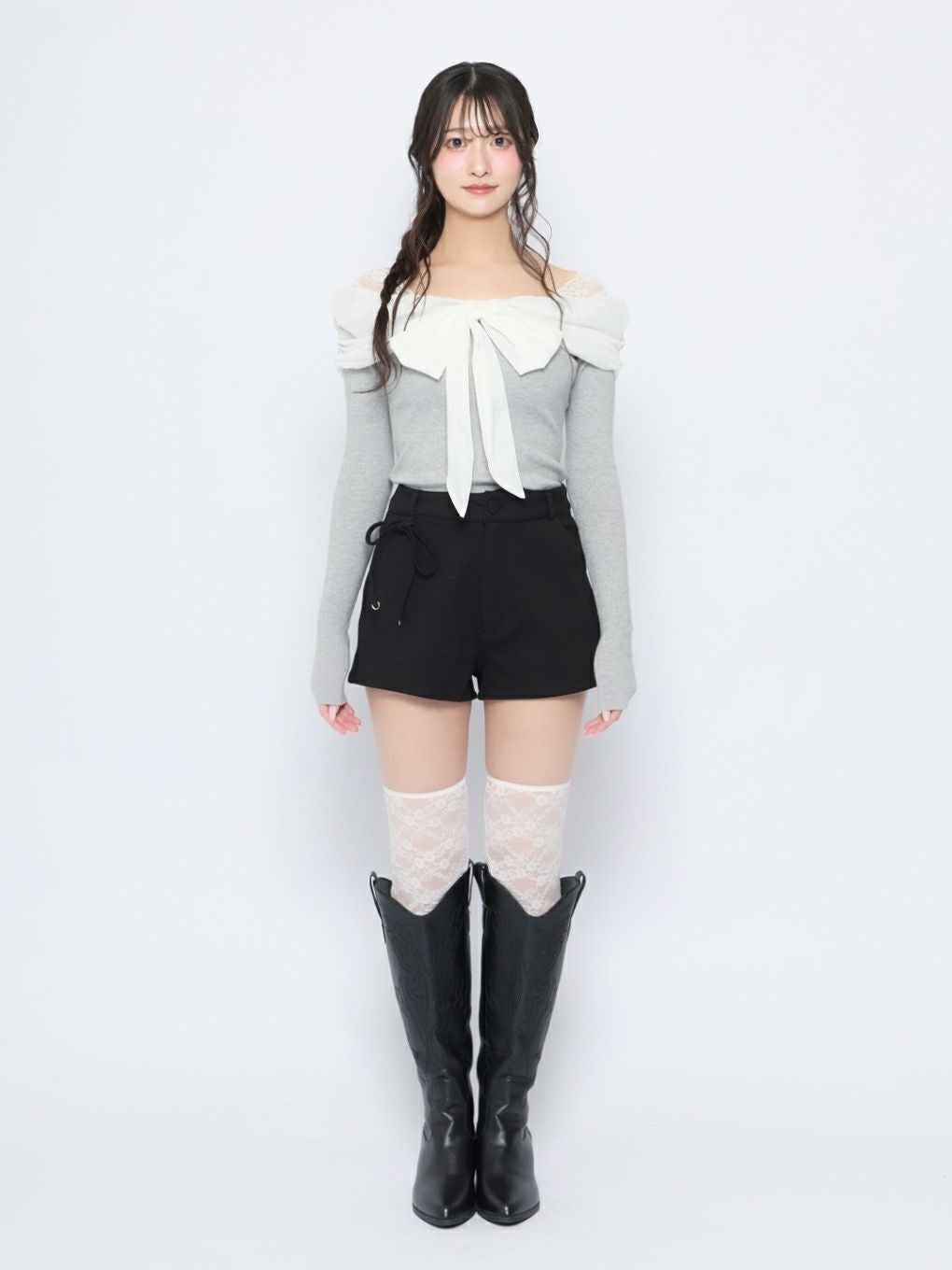 BUBBLES】リボンギャザーニット | sparkling mall online store