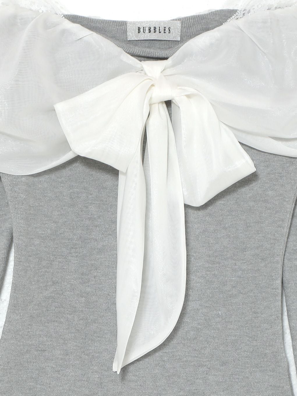 【BUBBLES】リボンギャザーニット