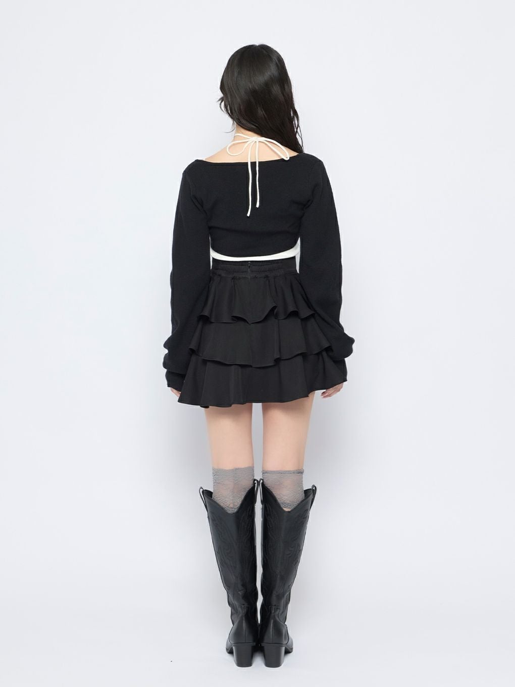 【BUBBLES】ハイウエストティアードスカパン