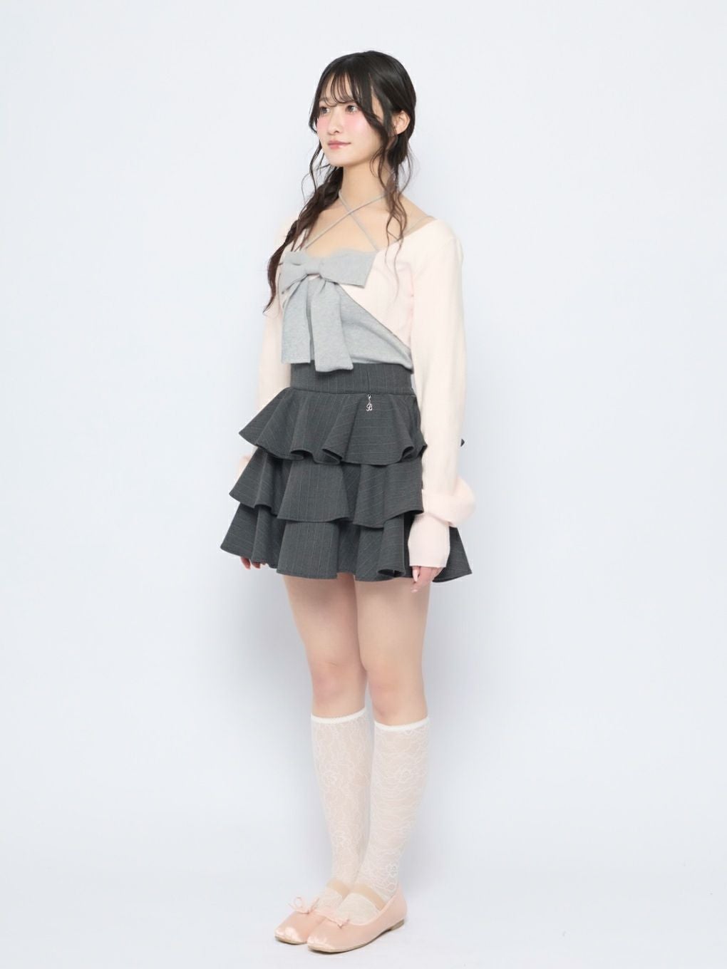 【BUBBLES】リボンニットアンサンブル BUBBLES】リボンニットアンサンブル | sparkling mall online store