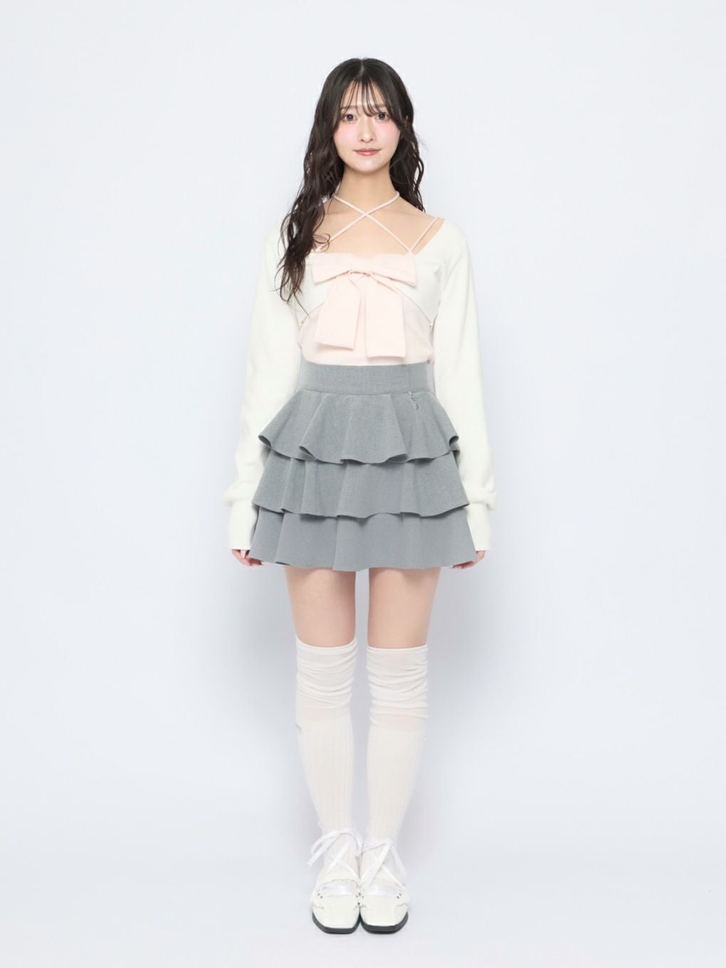【最終値下】bubbles リボンニットアンサンブル 最終値下】bubbles リボンニットアンサンブル 【公式通販】
